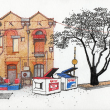URBAN SKETCHES 2021/1. Un proyecto de Ilustración tradicional, Arte urbano y Bocetado de Alan Innes - 18.06.2021