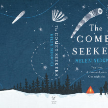 The Comet Seekers - Book Cover Design. Design, Traditional illustration, and Embroider project by Chloe Giordano - 06.18.2021