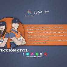 Cartel informativo sobre las funciones de "Protección Civil". Un proyecto de Diseño, Ilustración tradicional, Publicidad, Diseño gráfico y Marketing de Carlos Delgado López - 21.06.2021