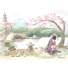 Mi Proyecto del curso: Ilustración en acuarela con influencia japonesa. Un projet de Illustration, Dessin , et Aquarelle de Fernanda Soto Apse - 21.03.2021