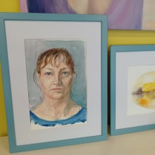 My project in Watercolor Portraits: Capture a Model's Personality course. Fine Arts, Painting, Watercolor Painting, Portrait Illustration, and Portrait Drawing project by Agni Kuokkanen - 06.25.2021