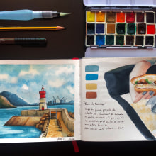 Mi Proyecto del curso: Cuaderno de viaje en acuarela. Un progetto di Illustrazione tradizionale, Pittura ad acquerello, Illustrazione architettonica e Sketchbook di Susana Higuero - 26.06.2021
