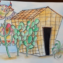 Meu projeto do curso: Relatos ilustrados: da ideia ao papel. Traditional illustration, Fine Arts, Painting, Pencil Drawing, Drawing, Watercolor Painting, Children's Illustration, and Narrative project by alexandre.tenorio - 06.29.2021