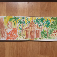 My project in Artistic Watercolor Sketching. Travel Memories: Luang Prabang, Laos. Traditional illustration, Sketching, Creativit, Drawing, Watercolor Painting, and Sketchbook project by Stefania Salis - 07.02.2021