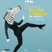 Cartelería para la Feria Internacional de Teatro y Danza de Huesca. Projekt z dziedziny Design, Trad, c i jna ilustracja użytkownika Rubén Bellido Gracia - 02.07.2021