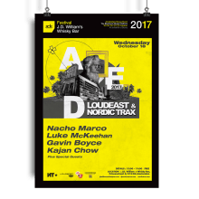 Poster ADE 2017. Music, and Graphic Design project by Daniel Lores - 09.07.2017