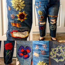 My project in Embroidery: Clothing Repair course. Un proyecto de Moda, Bordado, Costura, DIY, Upc y cling de Crystal Lutton - 03.10.2020