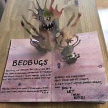 My project in Pop-Up Book Creation course - Household Beasts!. Traditional illustration, Arts, Crafts, Paper Craft, and Bookbinding project by Ruaidhri O'Mahony - 07.09.2021