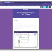 Weekly Google Workspace Tips & Tricks. Un projet de Éducation , et Marketing de Chanel Greco - 09.07.2021