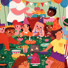 Party Scene. Traditional illustration project by Maddy Vian - 07.09.2021