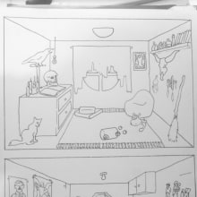 Dos dibujos de práctica de perpectiva de un solo punto.. Un proyecto de Ilustración tradicional, Dibujo a lápiz, Dibujo y Sketchbook de Fernando Borregales - 13.07.2021