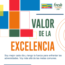 Afiche Presentación Valores para AMPM y Fresh Markert | Recursos Humanos. Un proyecto de Diseño y Diseño gráfico de Patricia Calderón Jiménez - 16.07.2021