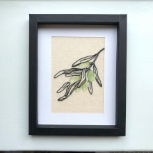 Olive Branch. Multimedia, Painting, and Embroider project by Mirna - 07.18.2021