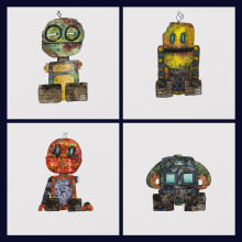 Rusty Robots - Técnicas modernas de Acuarela. Un proyecto de Ilustración tradicional, Bellas Artes, Pintura y Pintura a la acuarela de Sara Azurdia - 02.11.2018