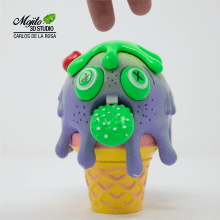 Wanna an icecream? . 3D, Character Design, To, Design, Creativit, 3D Modeling, 3D Character Design, Graphic Humor, Art To, and s project by carlos.delarosac - 07.24.2021
