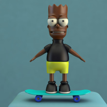 Black Bart Simpson. Ilustração tradicional, 3D, Animação 3D, e Design de personagens 3D projeto de Emmanuel Duah - 24.07.2021