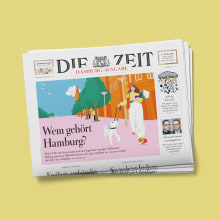 Cover " DIE ZEIT" / Hamburg Edition. Traditional illustration project by Josephine Rais - 07.26.2021