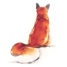 Painting a fox in a loose style from my new watercolour animal kingdom course . Pintura em aquarela projeto de Sarah Stokes - 27.07.2021