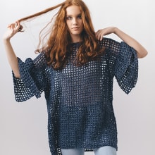 Filet Crochet Dress. Un proyecto de Artesanía, Creatividad, Diseño de moda y Crochet de Gaia Segattini - 02.08.2021