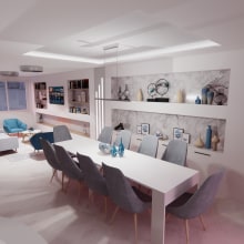 Modern Living Room. Arquitetura de interiores, Design de interiores e Interiores projeto de Lina Villa Sánchez - 27.06.2021