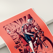 MTL Street Cycling. Traditional illustration, Fine Arts, Sketching, Pencil Drawing, Drawing, Artistic Drawing, and Figure Drawing project by Iván Pérez - 08.04.2021