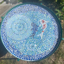 Mosaic table. Arts, Crafts, Furniture Design, Making, Decoration, Ceramics, and DIY project by Sonia P-M - 08.06.2021