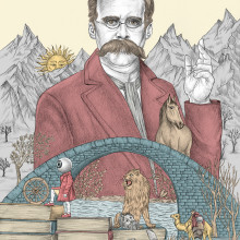 El retrato de Nietzsche. Traditional illustration project by Carolina Zambrano - 01.01.2021
