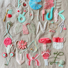 Mi Proyecto del curso: Introducción al bordado en relieve. Embroider, and Textile Illustration project by Claudia Mota - 08.06.2021