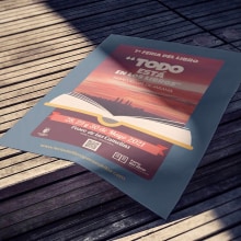 Diseño de Cartel para anunciar la Feria del libro de Paracuellos de Jarama. Un proyecto de Diseño, Ilustración tradicional, Publicidad y Diseño de carteles de javier de la calle hernandez - 08.05.2021