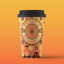 Griddy's Doughnuts. Un proyecto de Br, ing e Identidad y Packaging de Clara Costa - 13.08.2021
