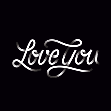 Lettering Love You. Design gráfico, e Lettering projeto de Mari Almendros Cuadrado - 02.06.2021