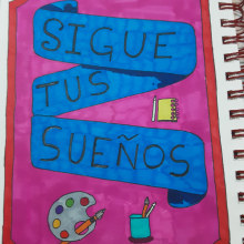 Sigue tus sueños. Lettering, Poster Design, H, and Lettering project by Fatima Romero - 08.20.2021