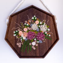 Wedding Bouquet Commission. Arts, Crafts, Embroider, Fiber Arts, and Woodworking project by Sara Pastrana (Flourishing Fibers) - 08.23.2021
