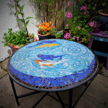 My project in Introduction to Mosaic Artwork course. Arts, Crafts, Furniture Design, Making, Decoration, Ceramics, and DIY project by moonharestudio - 07.04.2021