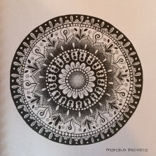 Mi Proyecto del curso: El arte de dibujar mandalas: crea patrones geométricos. Desenho e Ilustração com tinta projeto de Marcela Pacheco Weber - 27.08.2021