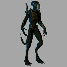 Mi Proyecto del curso: Alien (El Octavo Pasajero). Un proyecto de 3D, Modelado 3D, Videojuegos, Concept Art y Diseño de personajes 3D de Irene Carrasco Santano - 29.08.2021