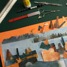 My project in Story Illustration with Paper course. Traditional illustration, Collage, Paper Craft, Children's Illustration, Creating with Kids, and Narrative project by Janet Whitmore - 08.30.2021