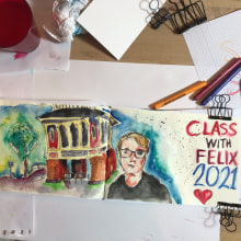 My project in Artistic Watercolor Sketching: Dare to Express Your Ideas course. Sala Silver mine. Sweden. Dr Christinas Schacht. Traditional illustration, Sketching, Creativit, Drawing, Watercolor Painting, and Sketchbook project by r_jocke - 08.30.2021