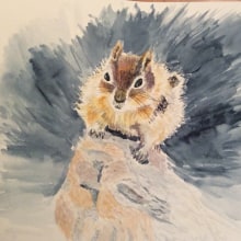 My project in Expressive Animal Portraits in Watercolor course. Traditional illustration, Watercolor Painting, Realistic Drawing, and Naturalistic Illustration project by Carol Gordon - 08.30.2021