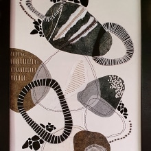 My project in Experimental Embroidery Techniques on Paper course. Un proyecto de Bellas Artes, Collage, Bordado e Ilustración textil de suep - 01.09.2021