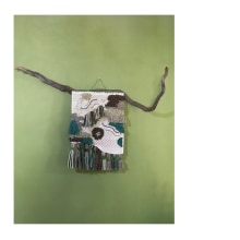 Desierto y turquesa. Arts, Crafts, Embroider, Textile Illustration, Decoration, Fiber Arts, and DIY project by Jeisel Hernández Coronado - 03.22.2021