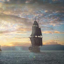 Rocky Pirates. Design, and Matte Painting project by Juan Delgado - 09.09.2021