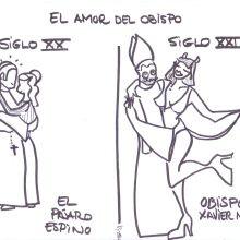 El amor del Obispo antes y ahora. Un proyecto de Escritura, Cómic, Dibujo y Humor gráfico de esther.name - 16.09.2021