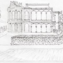 Pencil drawing of Labassa manor, Caulfield North - VIC Australia. Un proyecto de Ilustración tradicional y Arquitectura de rguzman64 - 31.07.2021