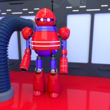 Roboto. Un progetto di 3D, Modellazione 3D , e Character design 3D di Luis Plaza - 22.09.2021