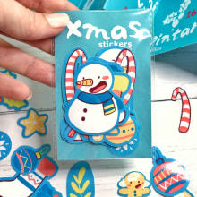 XMAS JAPAN & LECTO stickers. Traditional illustration project by Ruth Martínez - 09.24.2021