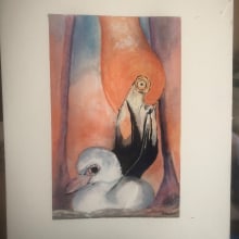 Flamingoes in Watercolour Ein Projekt aus dem Bereich Malerei von Carolyn Newham - 25.09.2021