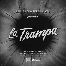 Lettering para títulos. Video Recital 'La Trampa'. Film Title Design, Lettering, H, and Lettering project by Melissa Roko - 08.30.2020