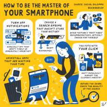 How to be the master of your smartphone - Sketchnote. Traditional illustration, Information Design & Infographics project by Scriberia - 09.29.2021
