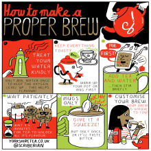 How to make tea - Sketchnote. Traditional illustration, Information Design & Infographics project by Scriberia - 09.29.2021